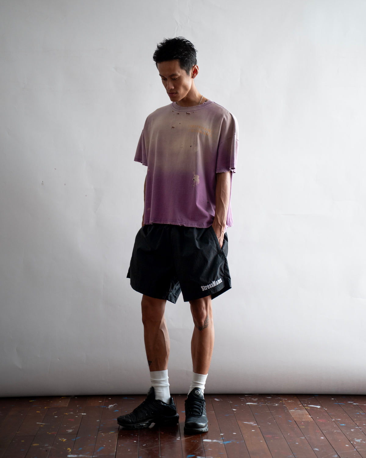 SSMA RUST DISTRESS T-SHIRT - PURPLE