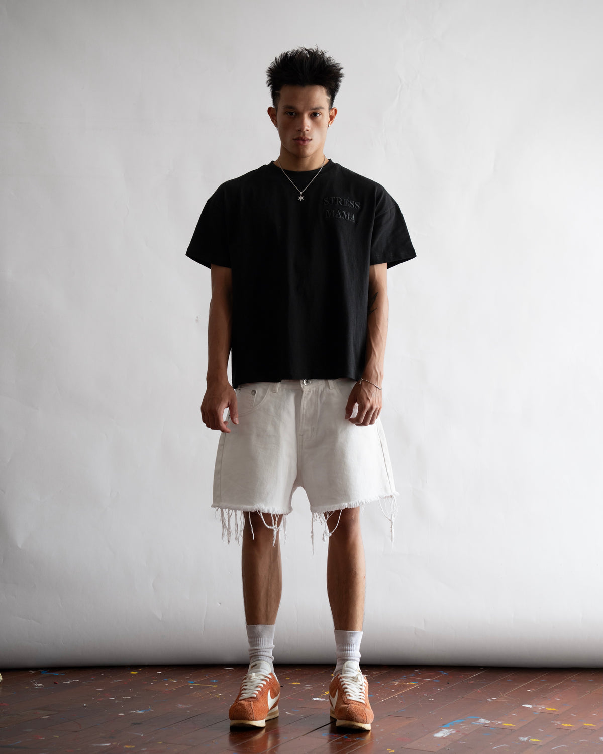 SSMA EMBROIDERY BASIC T-SHIRT - BLACK