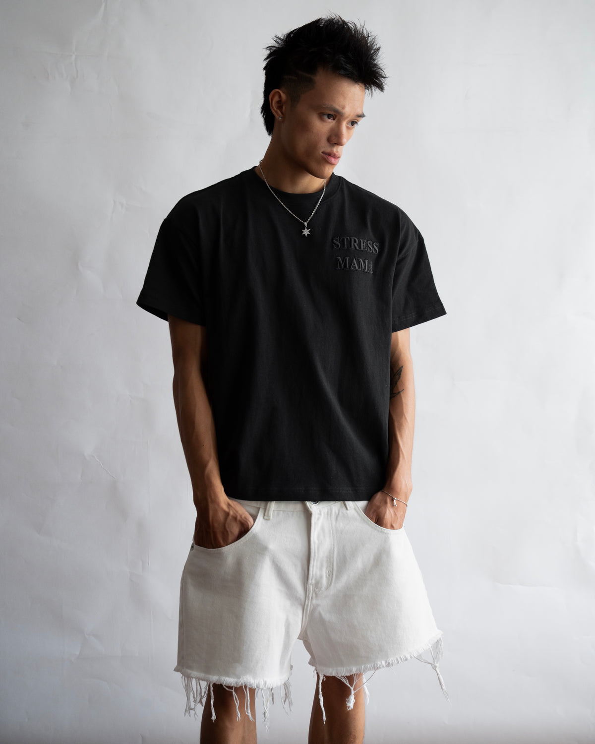SSMA EMBROIDERY BASIC T-SHIRT - BLACK