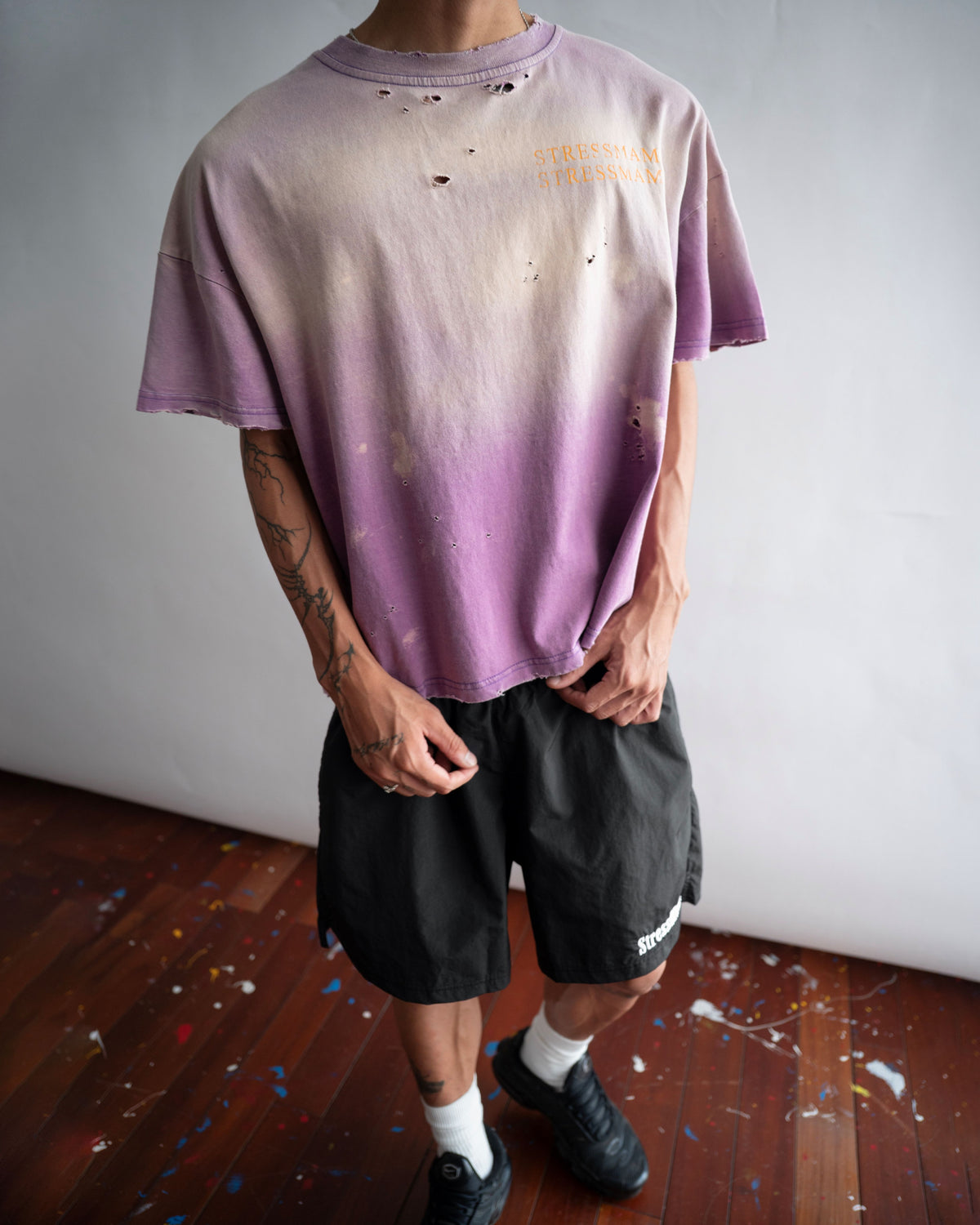 SSMA RUST DISTRESS T-SHIRT - PURPLE