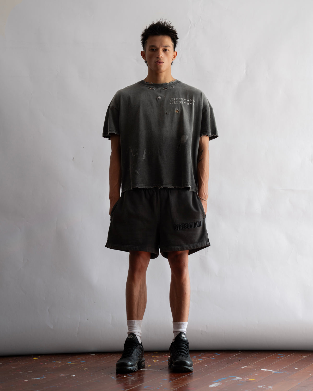 SSMA RUST DISTRESS T-SHIRT - BLACK