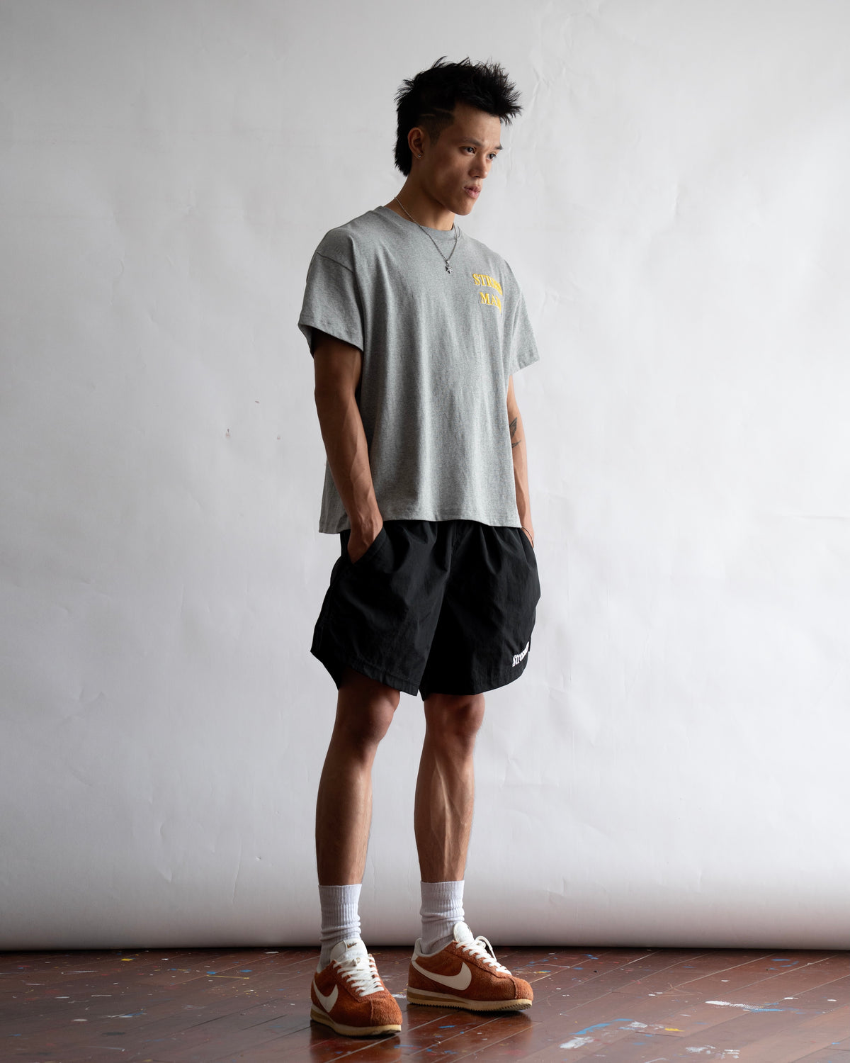 SSMA EMBROIDERY BASIC T-SHIRT - GRAY