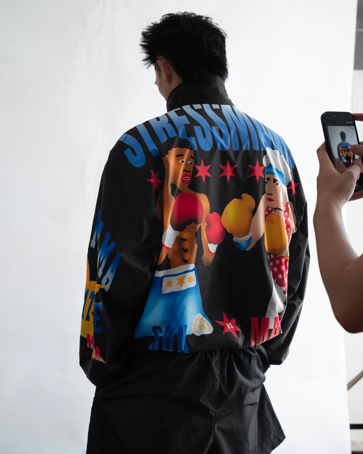 SSMA FIGHT TRACK JACKET - BLACK