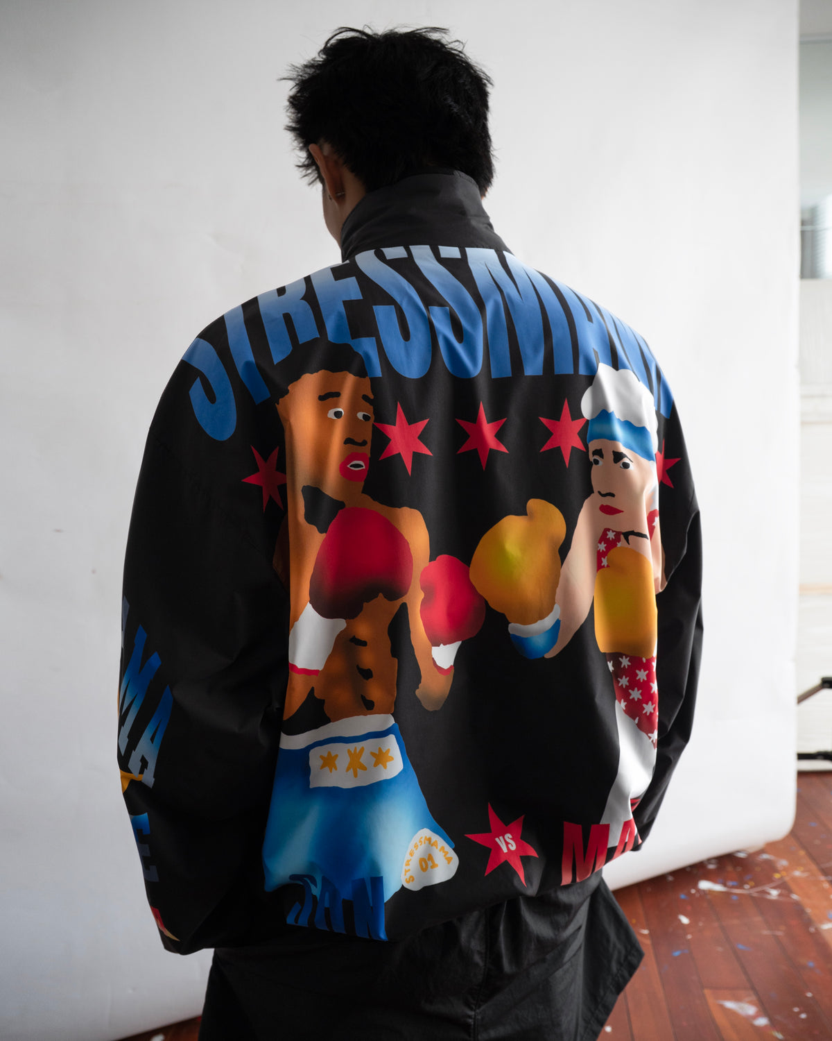 SSMA FIGHT TRACK JACKET - BLACK