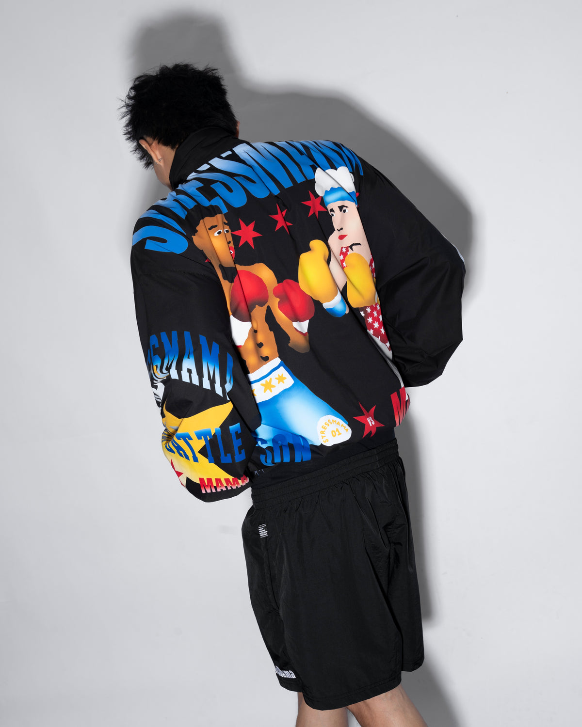 SSMA FIGHT TRACK JACKET - BLACK