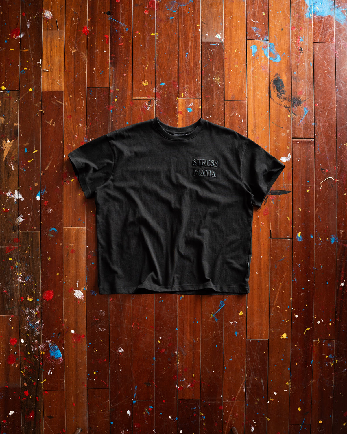 SSMA EMBROIDERY BASIC T-SHIRT - BLACK