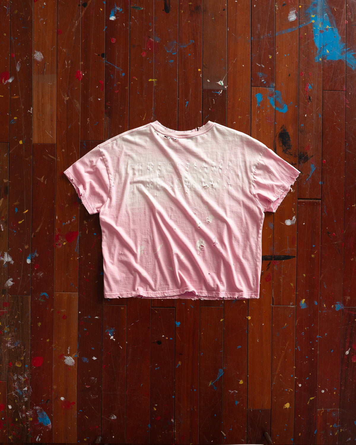 SSMA RUST DISTRESS T-SHIRT - PINK