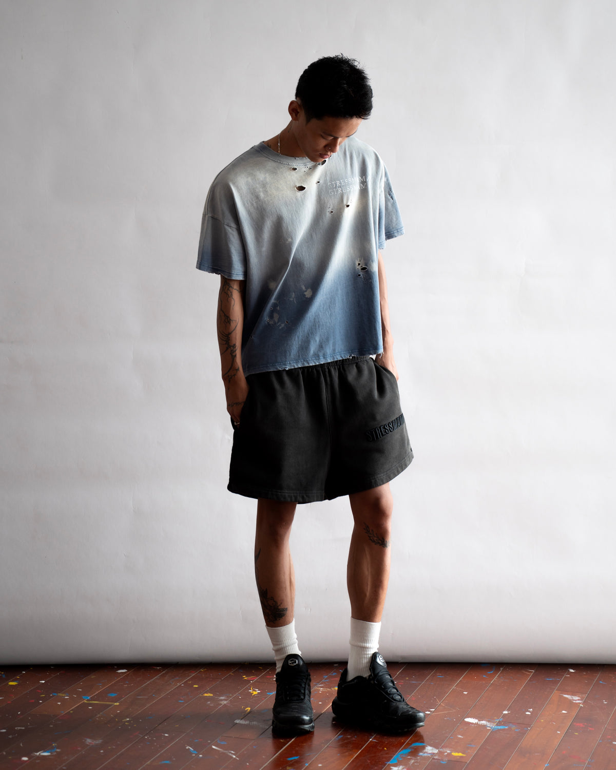 SSMA RUST DISTRESS T-SHIRT - BLUE