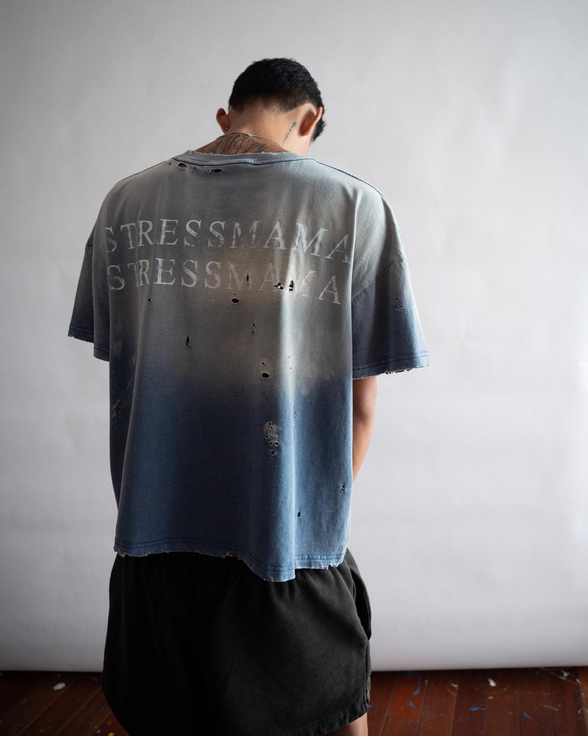 SSMA RUST DISTRESS T-SHIRT - BLUE