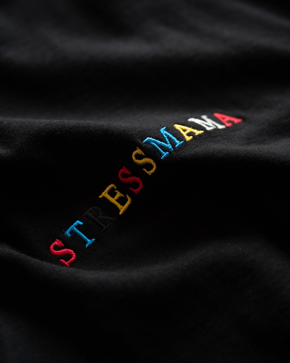 SSMA RAINBOW EMBROIDERY T-SHIRT - BLACK