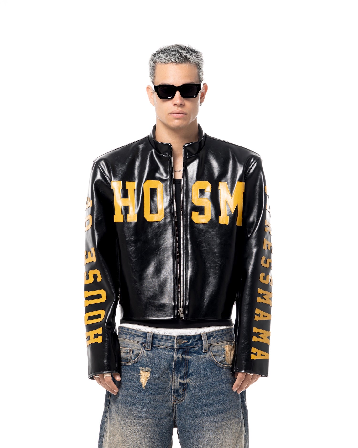 SSMA HOSM LEATHER JACKET - BLACK