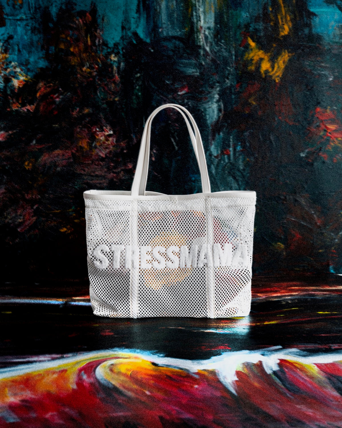SSMA MESH TOTE BAG - WHITE