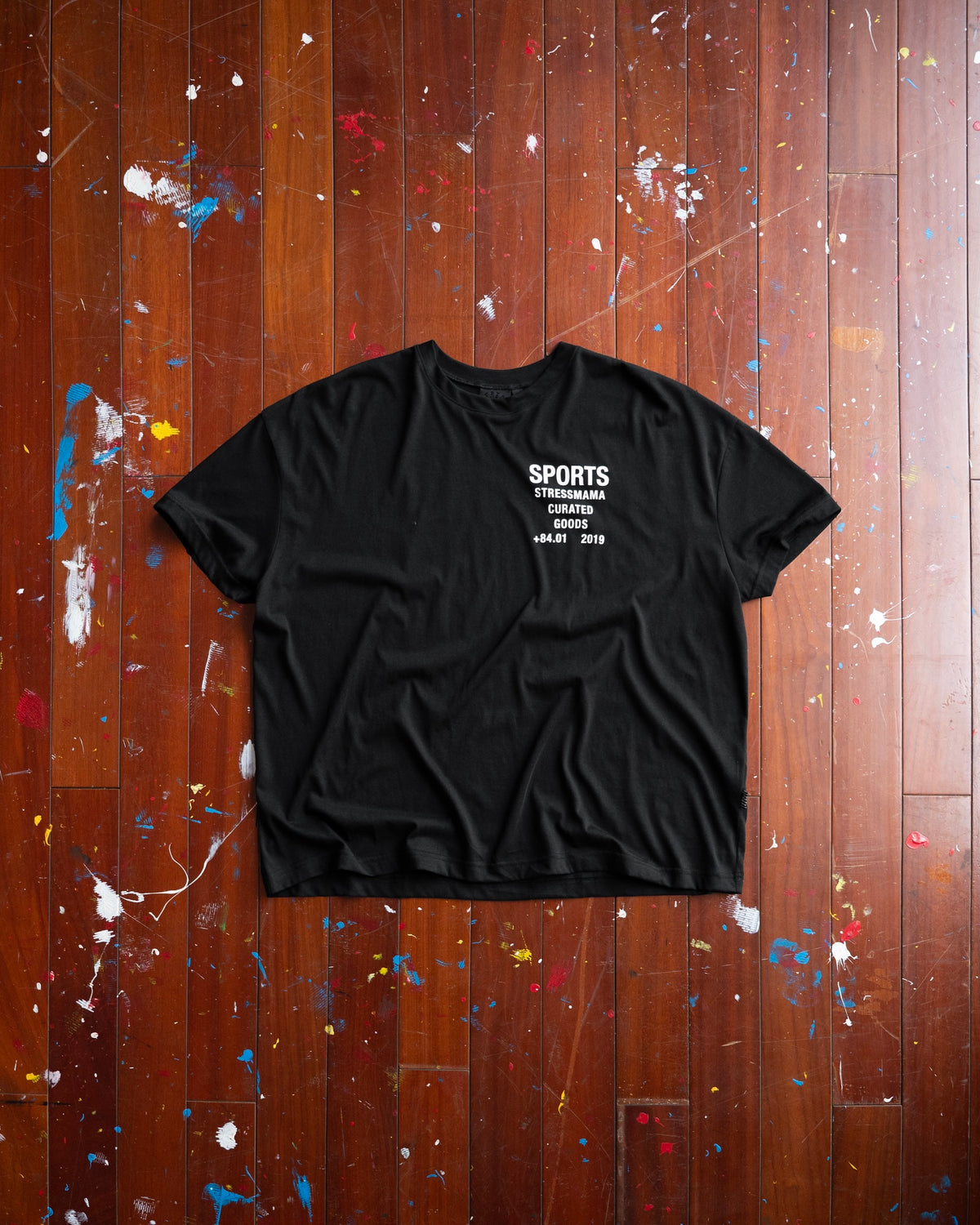 STRESSMAMA SPORTS V2 CURATED SHEER T-SHIRT - BLACK