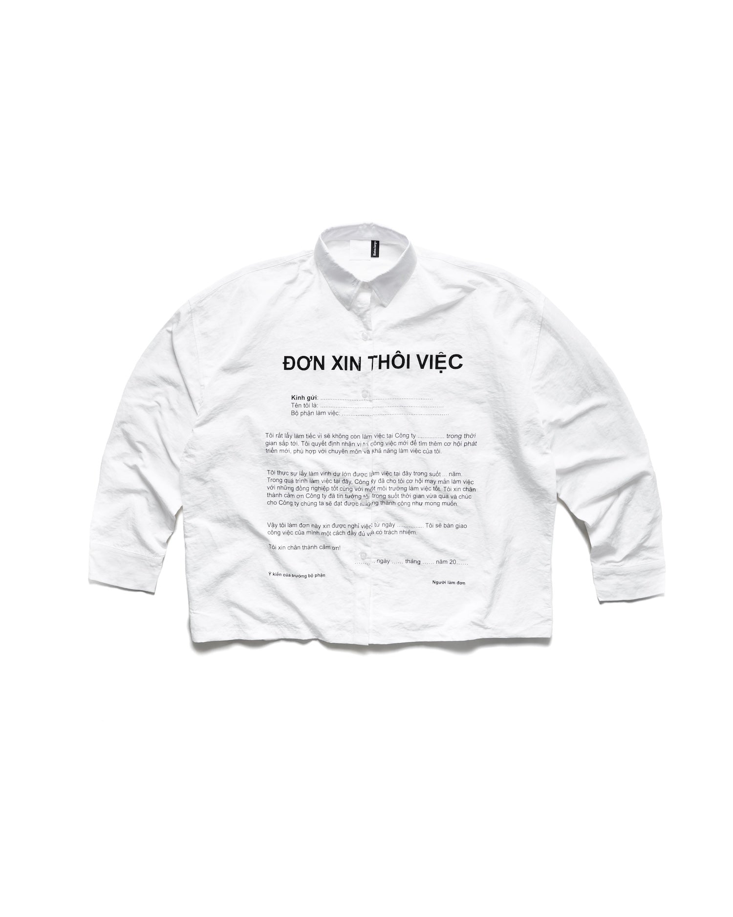 SSMA ĐƠN XIN THÔI VIỆC SHIRT - WHITE