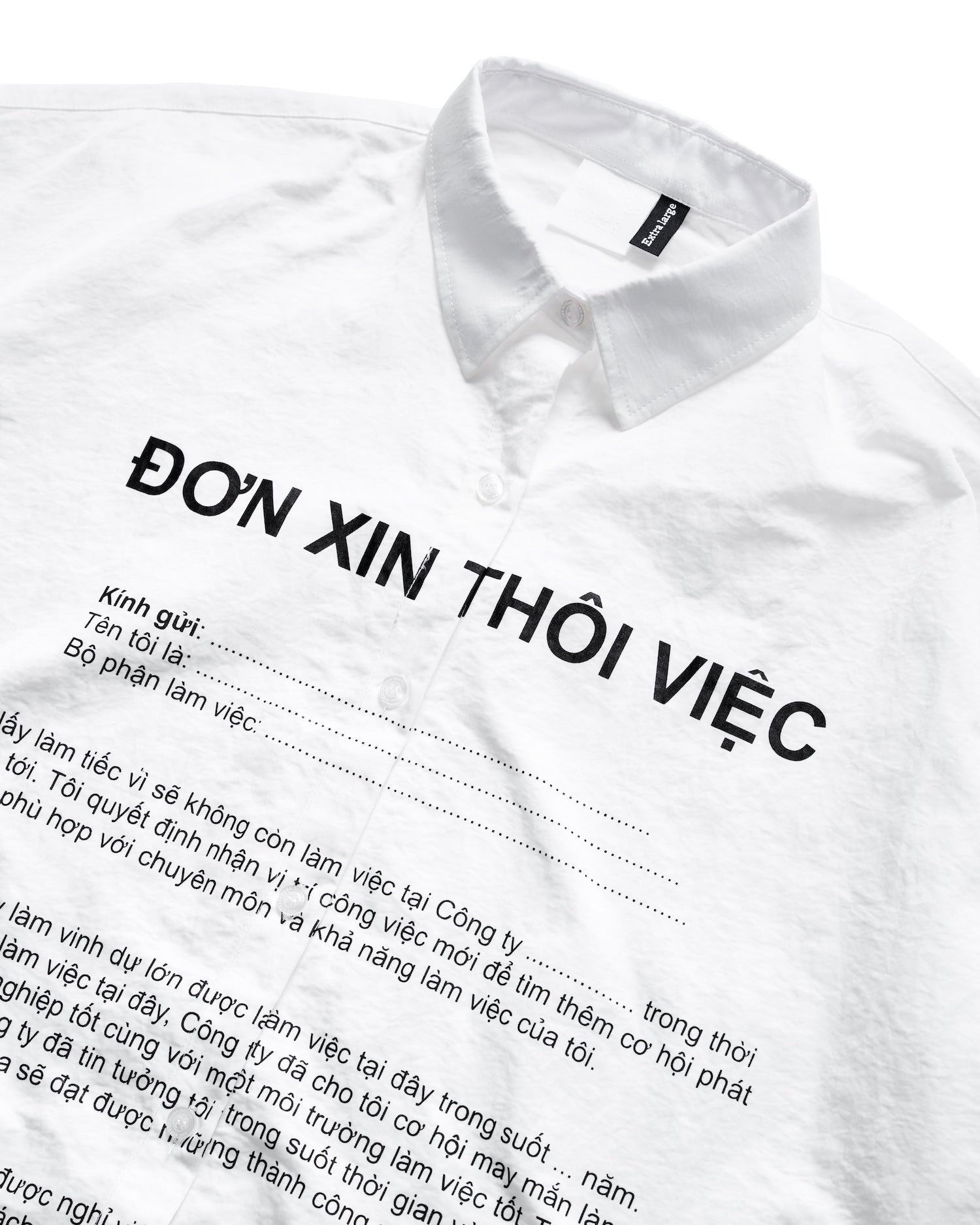 SSMA ĐƠN XIN THÔI VIỆC SHIRT - WHITE