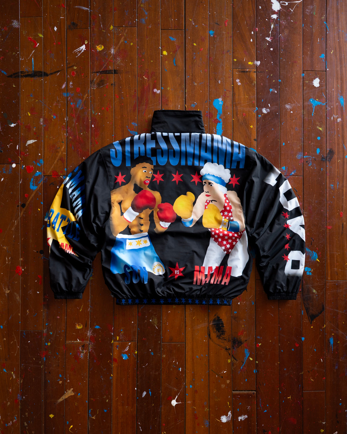 SSMA FIGHT TRACK JACKET - BLACK