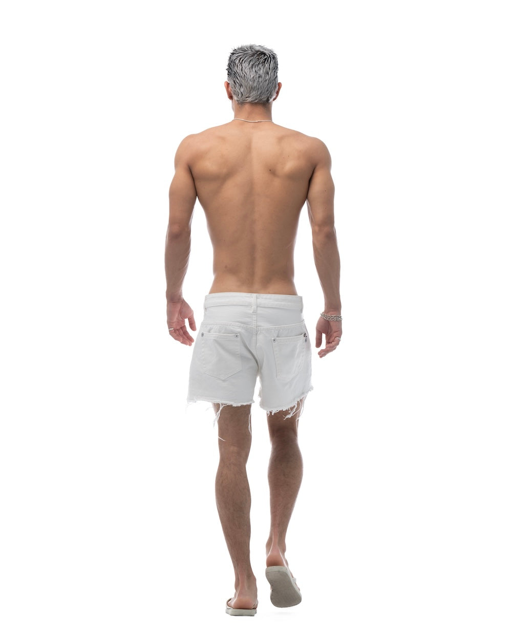 HÔTEL MAMA DENIM SHORTS - WHITE