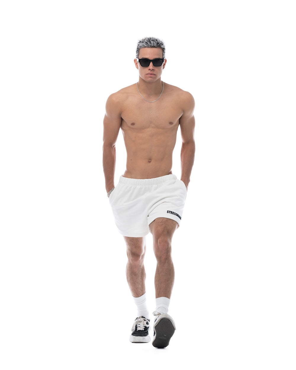 HÔTEL MAMA SWEAT SHORTS - WHITE