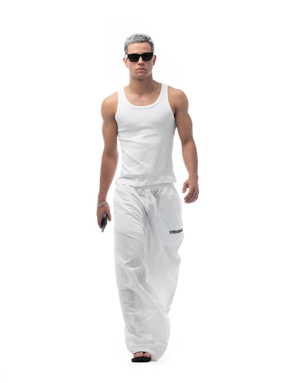SSMA COACH TRACKSUIT PANTS - WHITE
