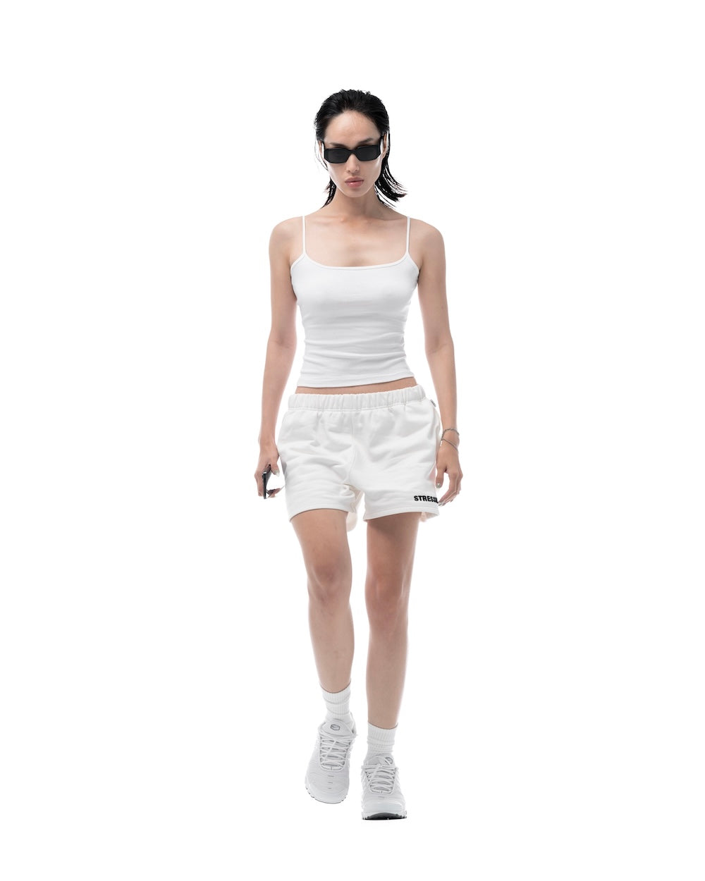 HÔTEL MAMA SWEAT SHORTS - WHITE