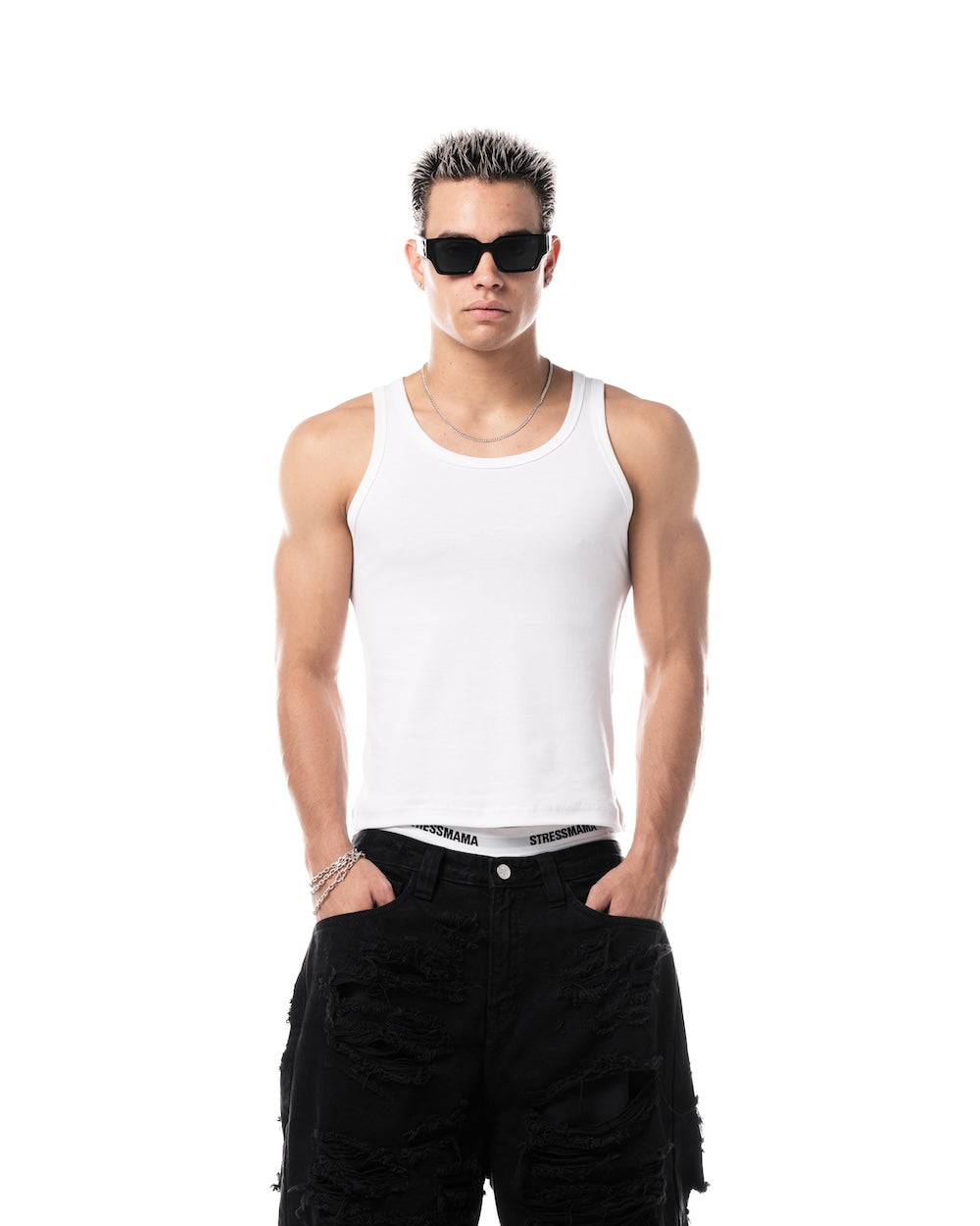 MAMAFIA MEN TANKTOP - WHITE