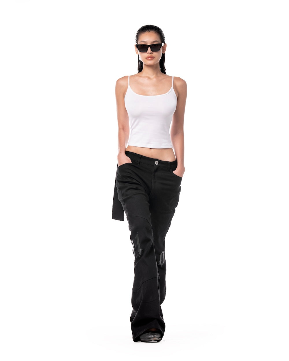 MAMAFIA 01 FLARED JEANS - BLACK