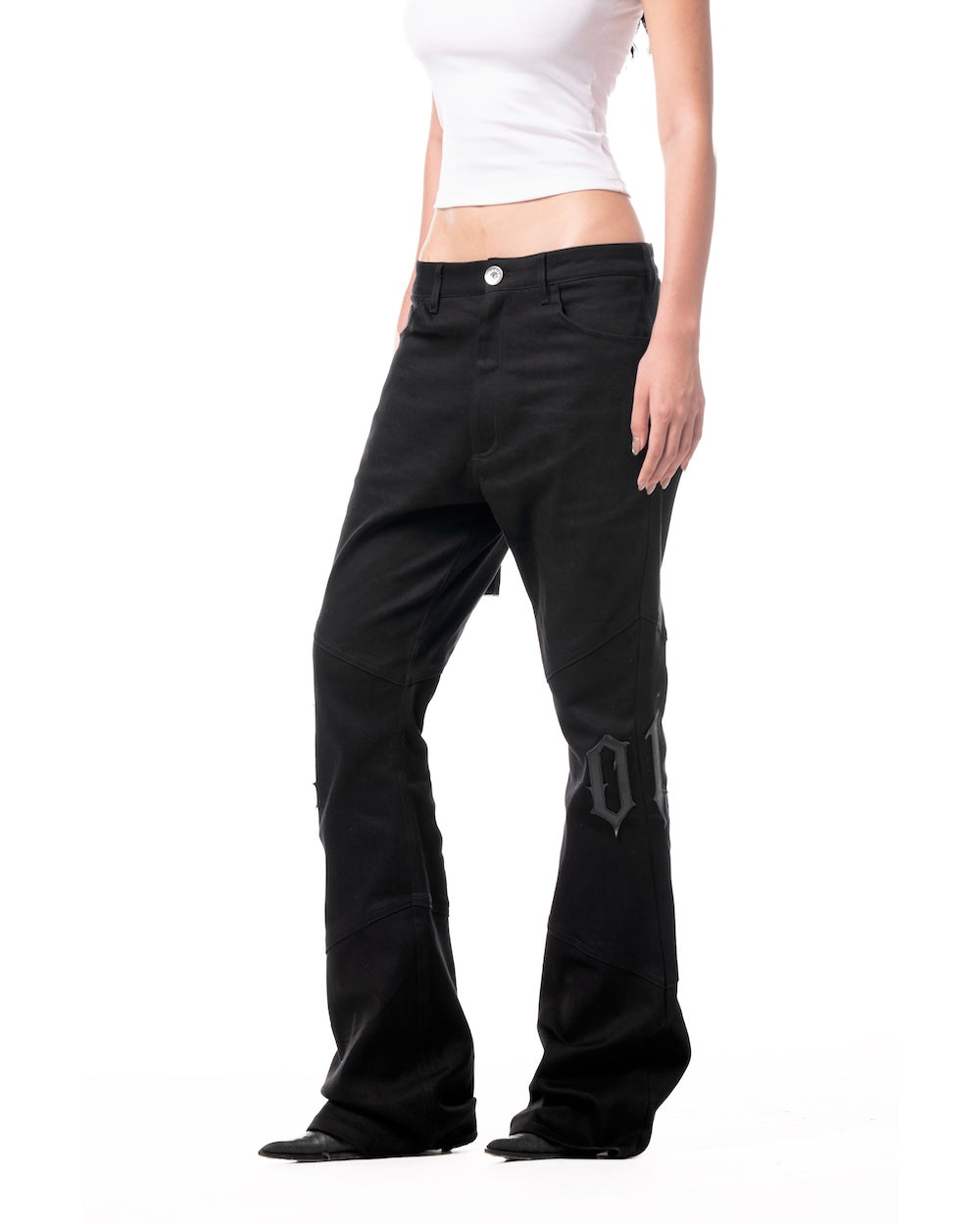MAMAFIA 01 FLARED JEANS - BLACK
