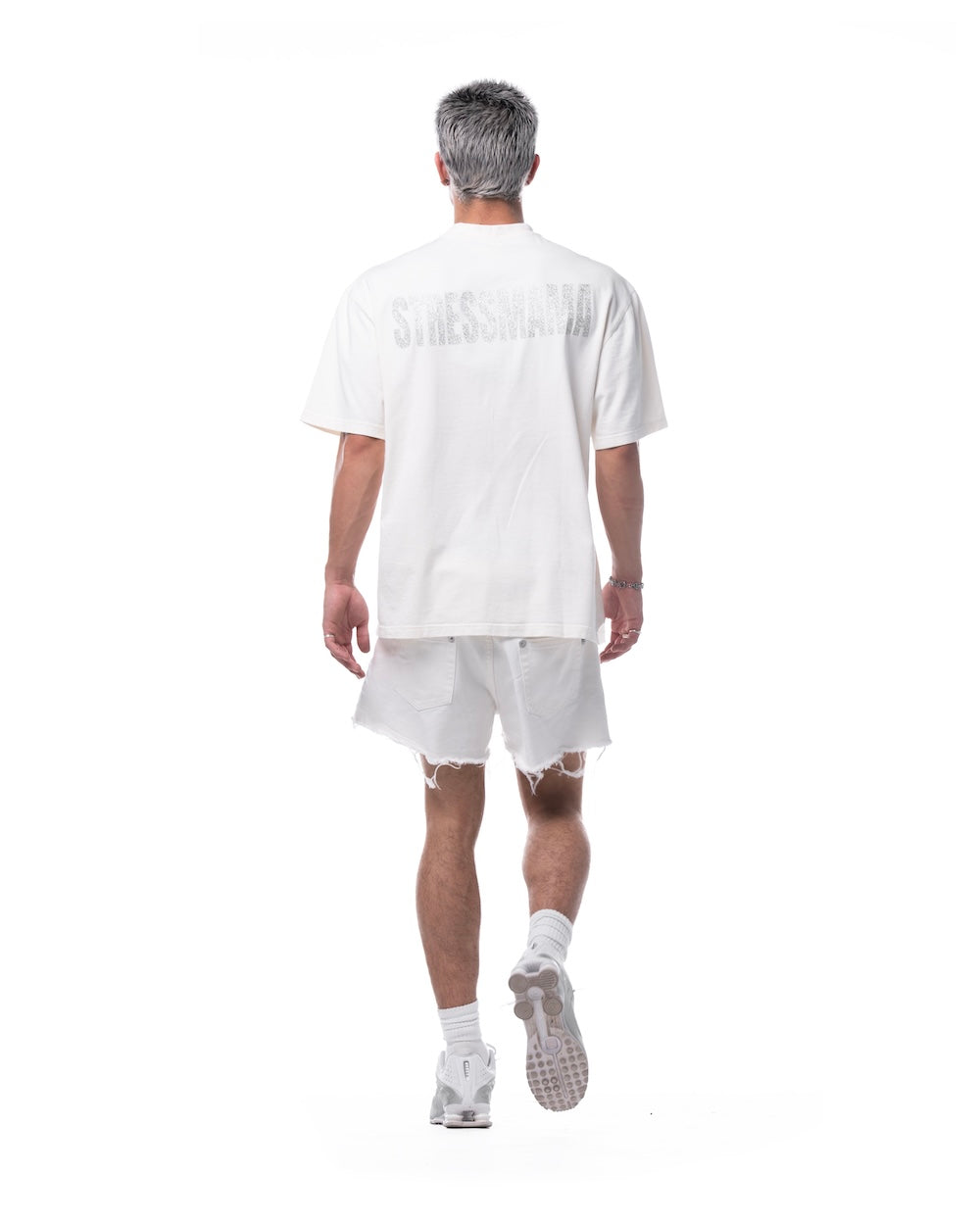 MAMAFIA GLITTER T-SHIRT - WHITE