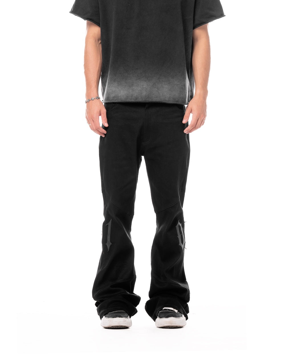 MAMAFIA 01 FLARED JEANS - BLACK
