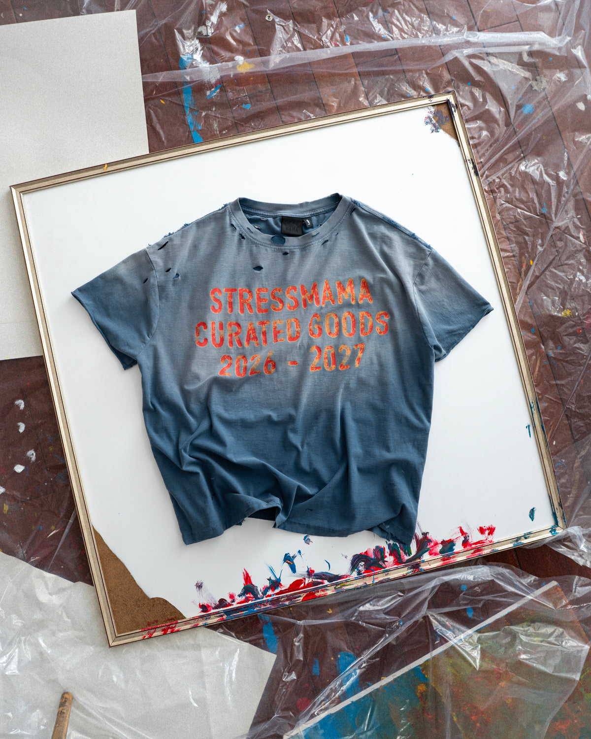 SSMA CURATED WASHED T-SHIRT - BLUE