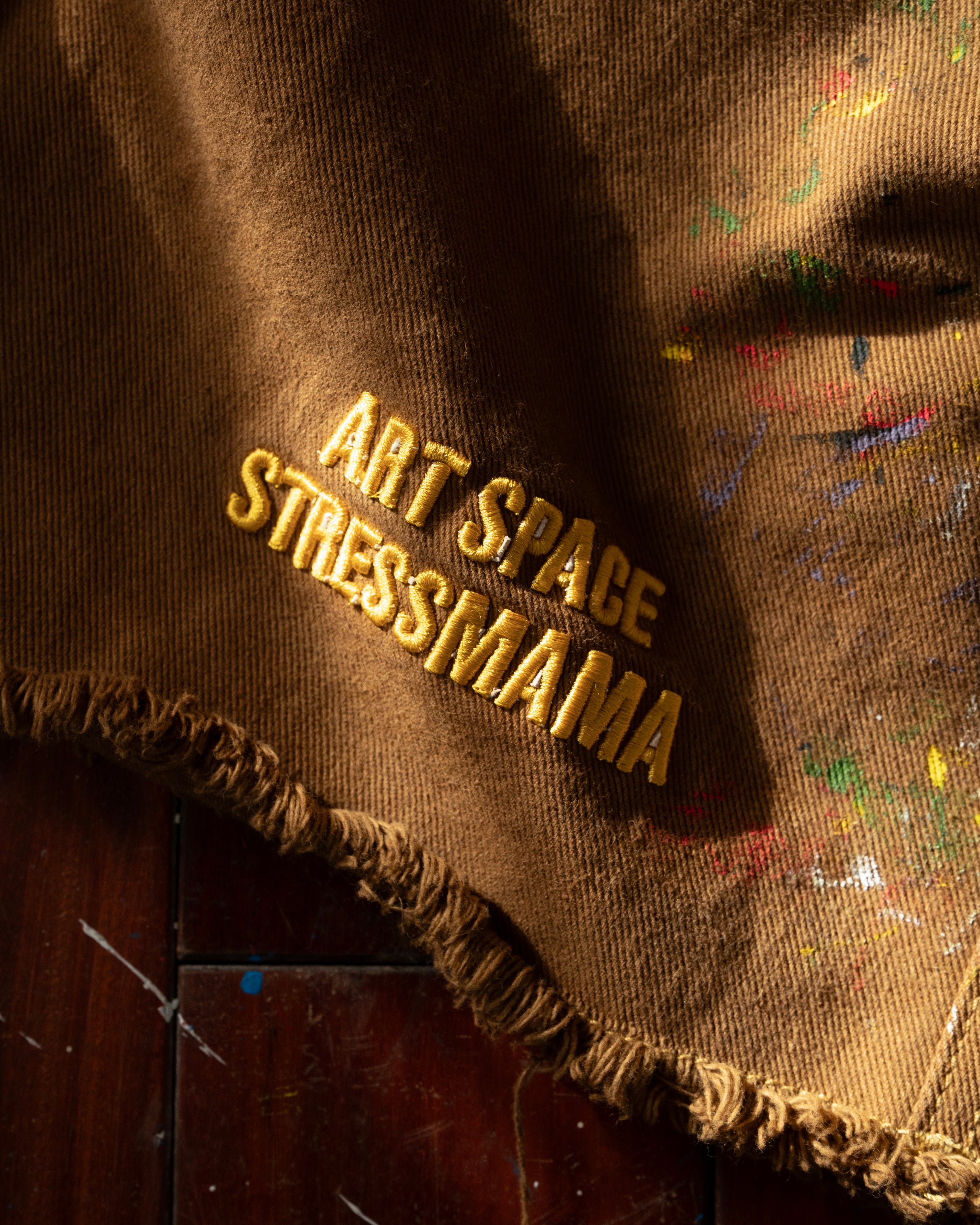 SSMA SPLATTER KHAKI SHORTS - BROWN
