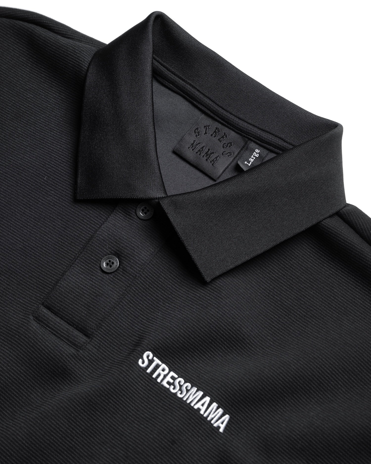 SSMA LOGO POLO T-SHIRT - BLACK