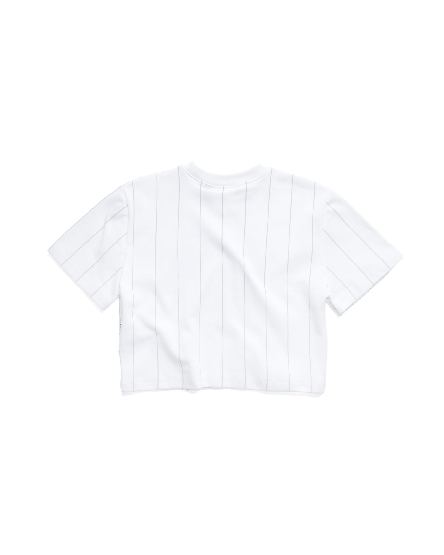 SSMA SPORTS STRIPED CROPPED T-SHIRT - WHITE