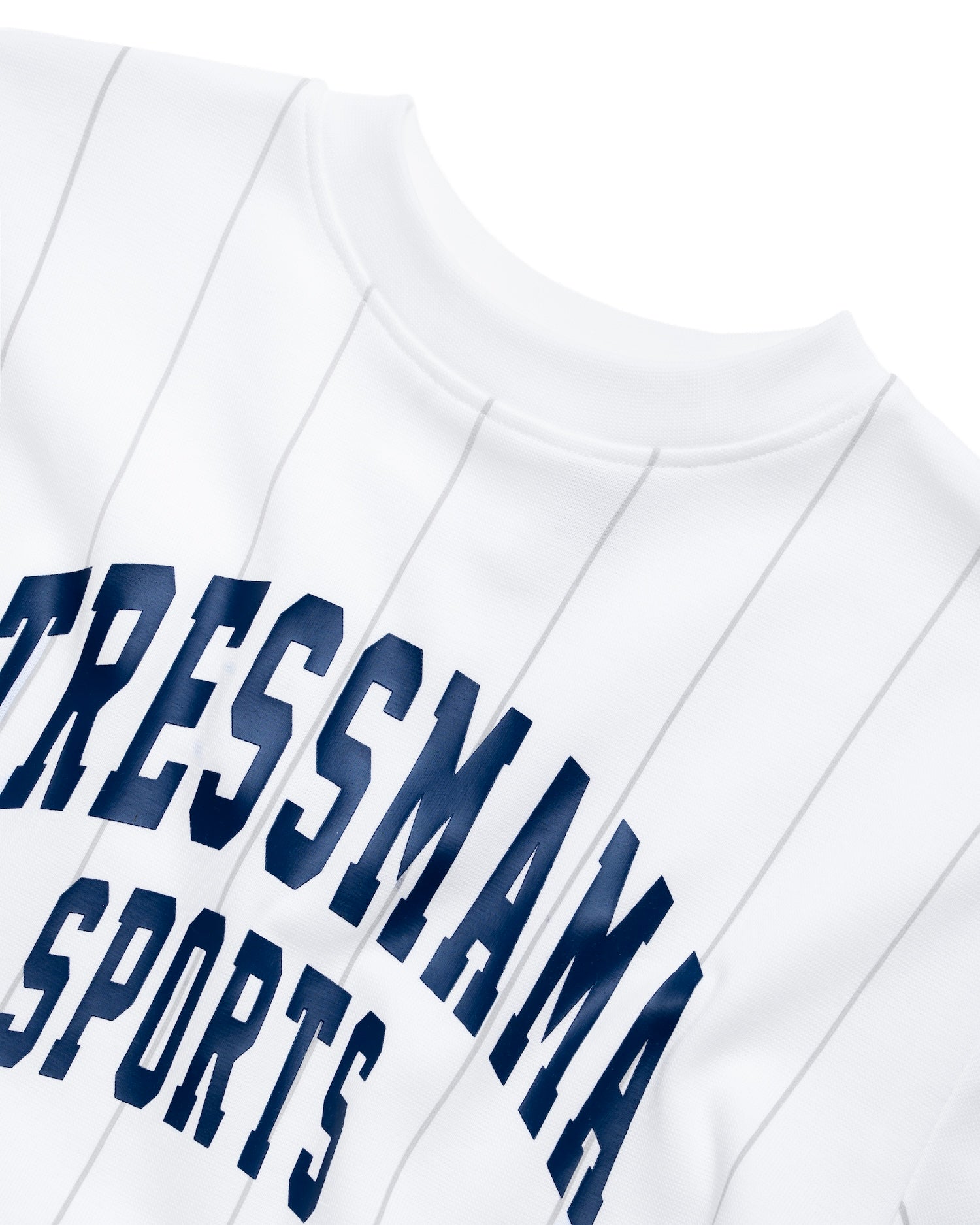 SSMA SPORTS STRIPED CROPPED T-SHIRT - WHITE