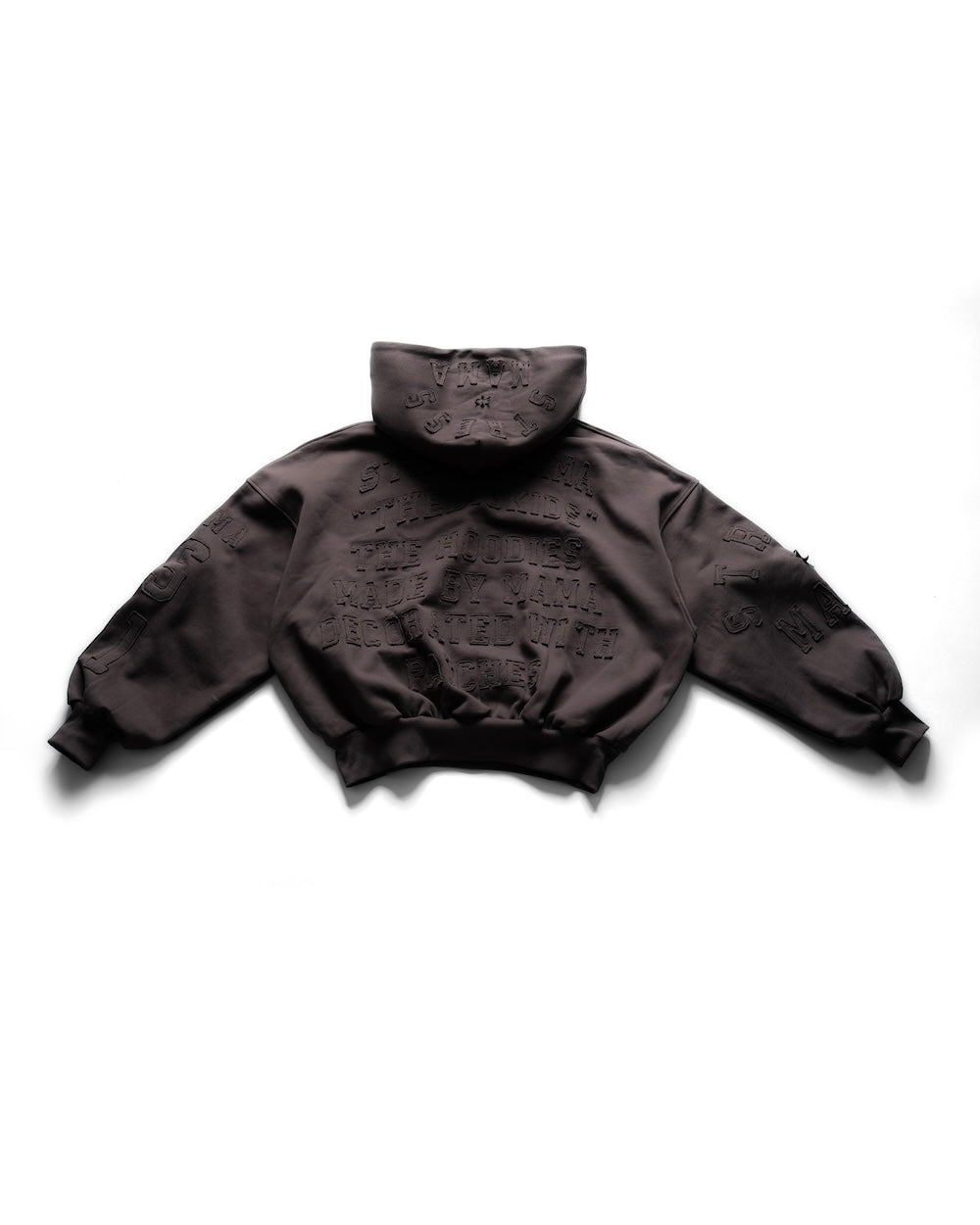 SSMA LETTER PATCH HOODIE - BROWN