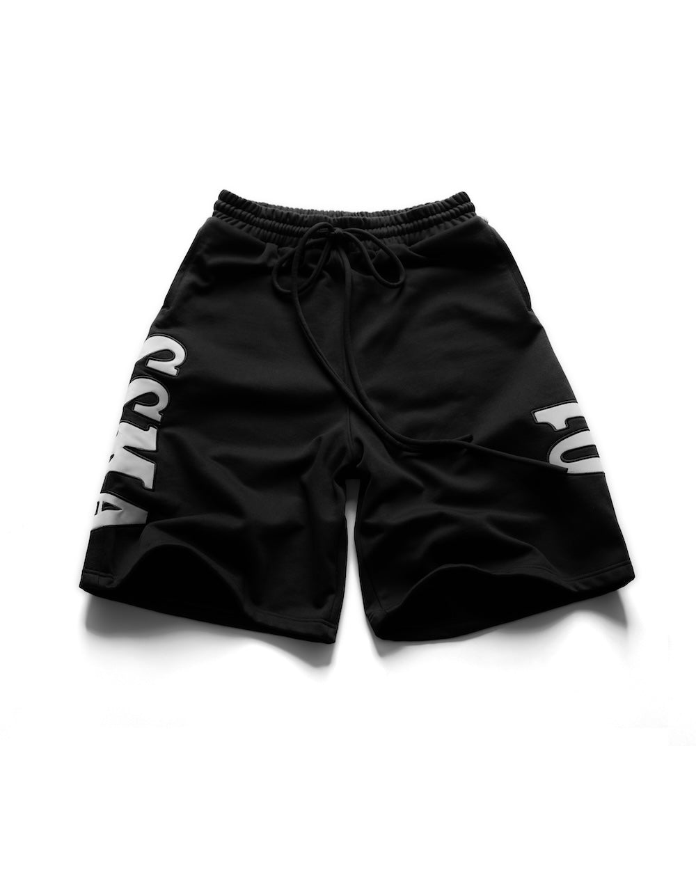 SSMA 01 SWEAT JORTS - BLACK