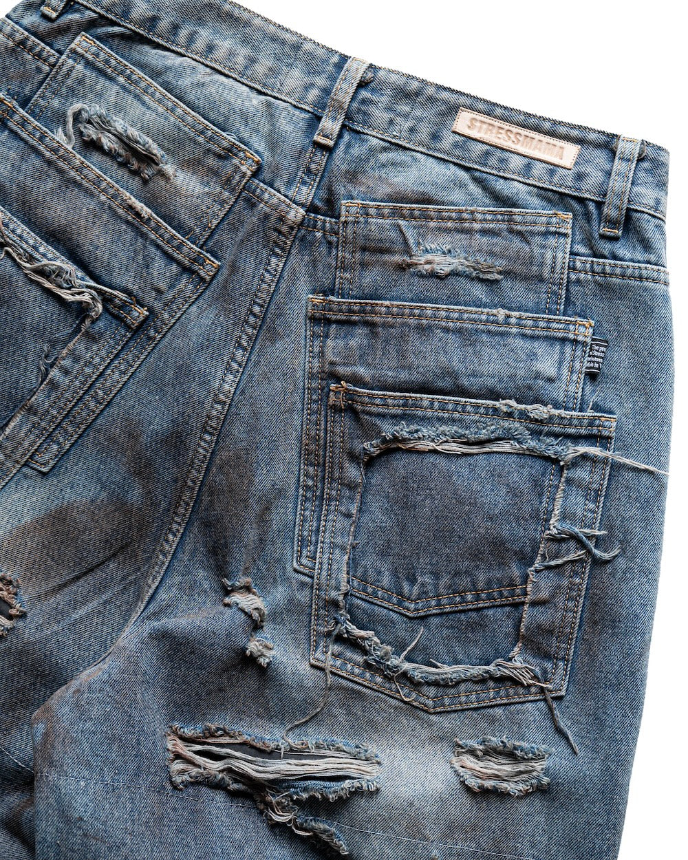 HOLIDAY24 DESTROYED JEANS -  BLUE