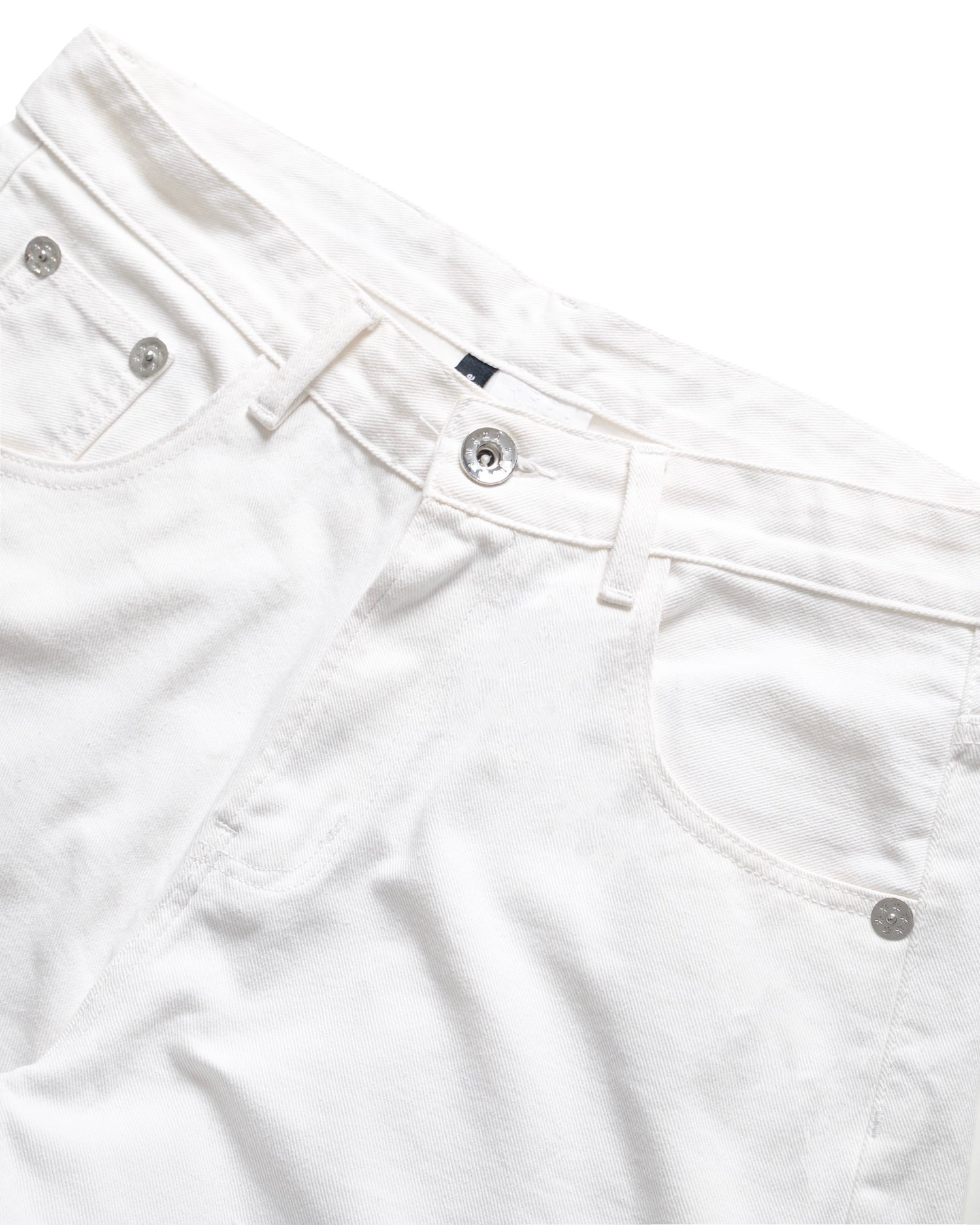 SUMMER26 RIPPED DENIM SHORTS - WHITE