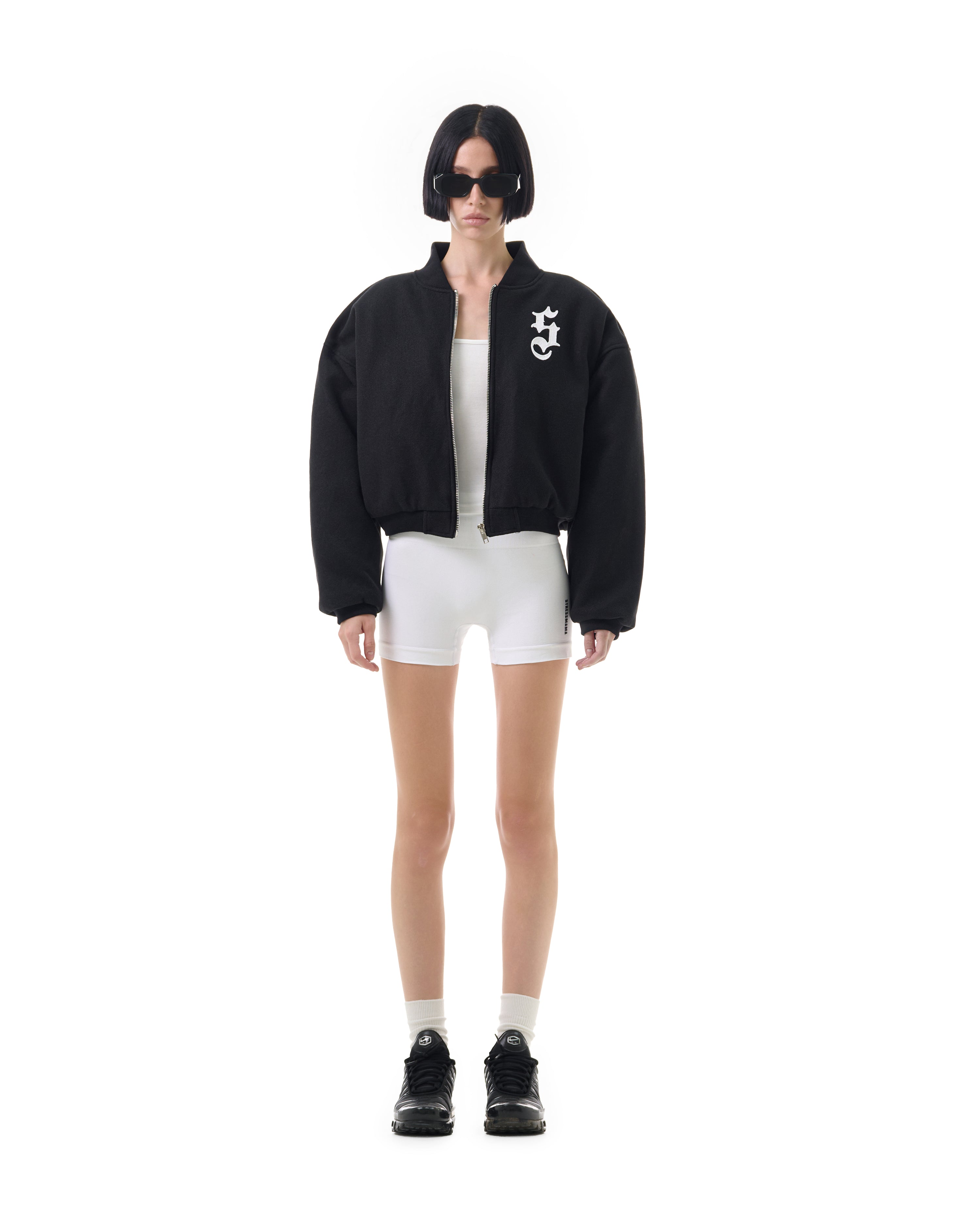 FW25 "S" BOMBER - BLACK