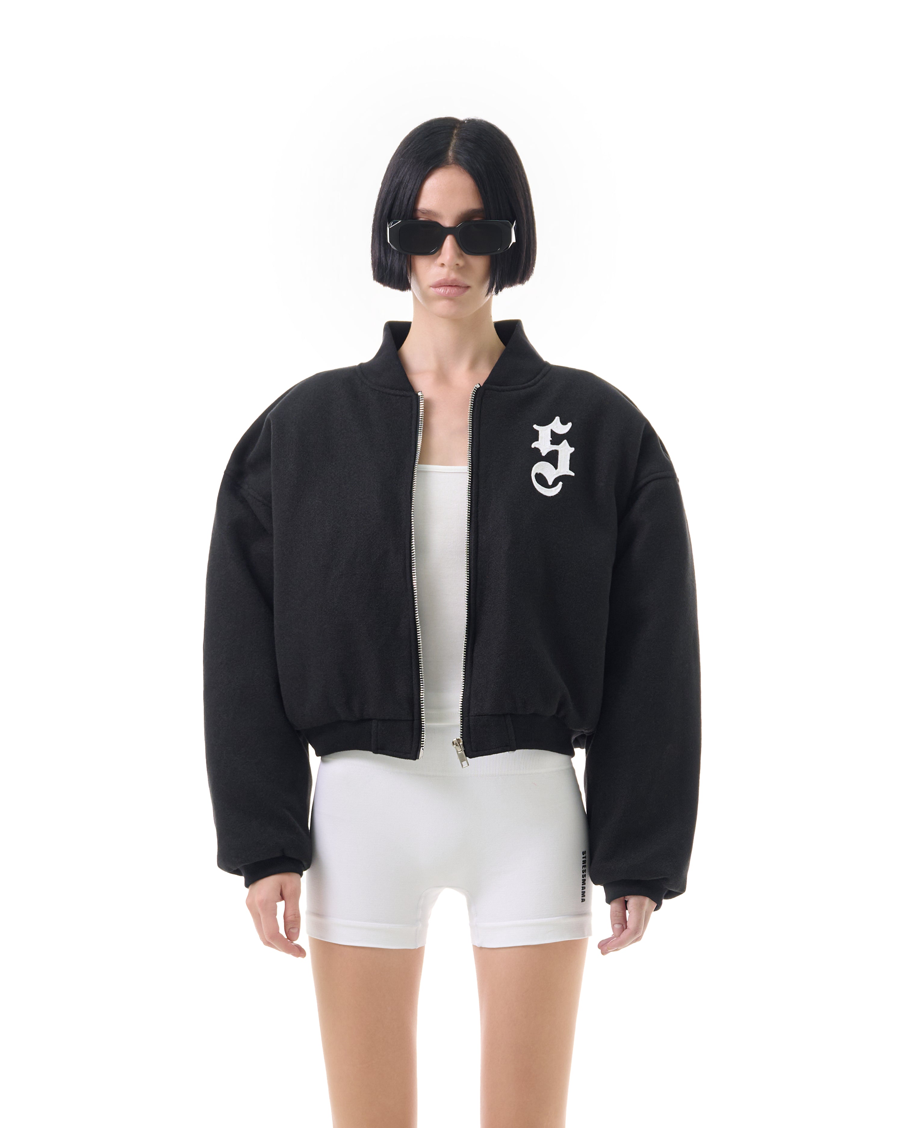 FW25 "S" BOMBER - BLACK