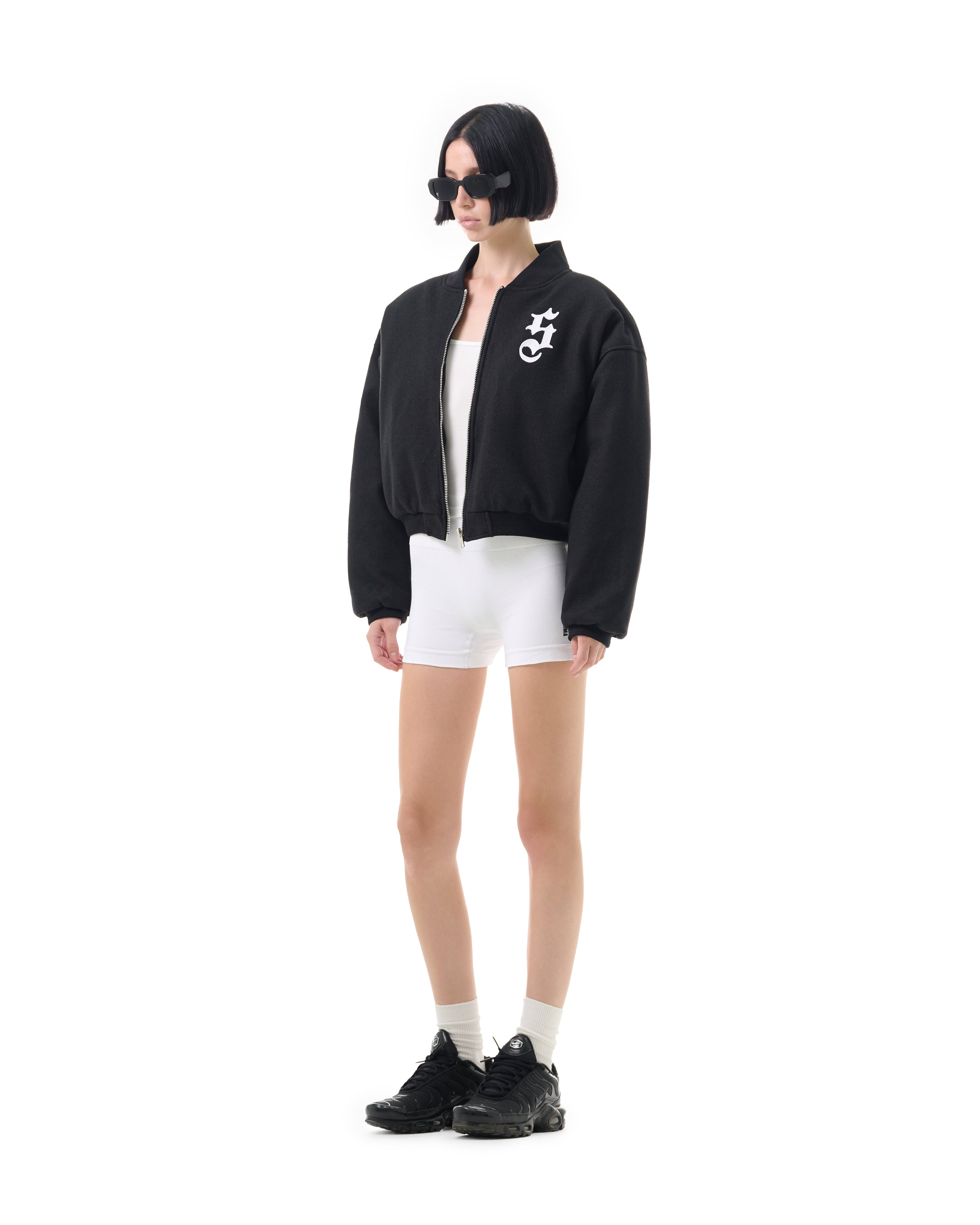 FW25 "S" BOMBER - BLACK