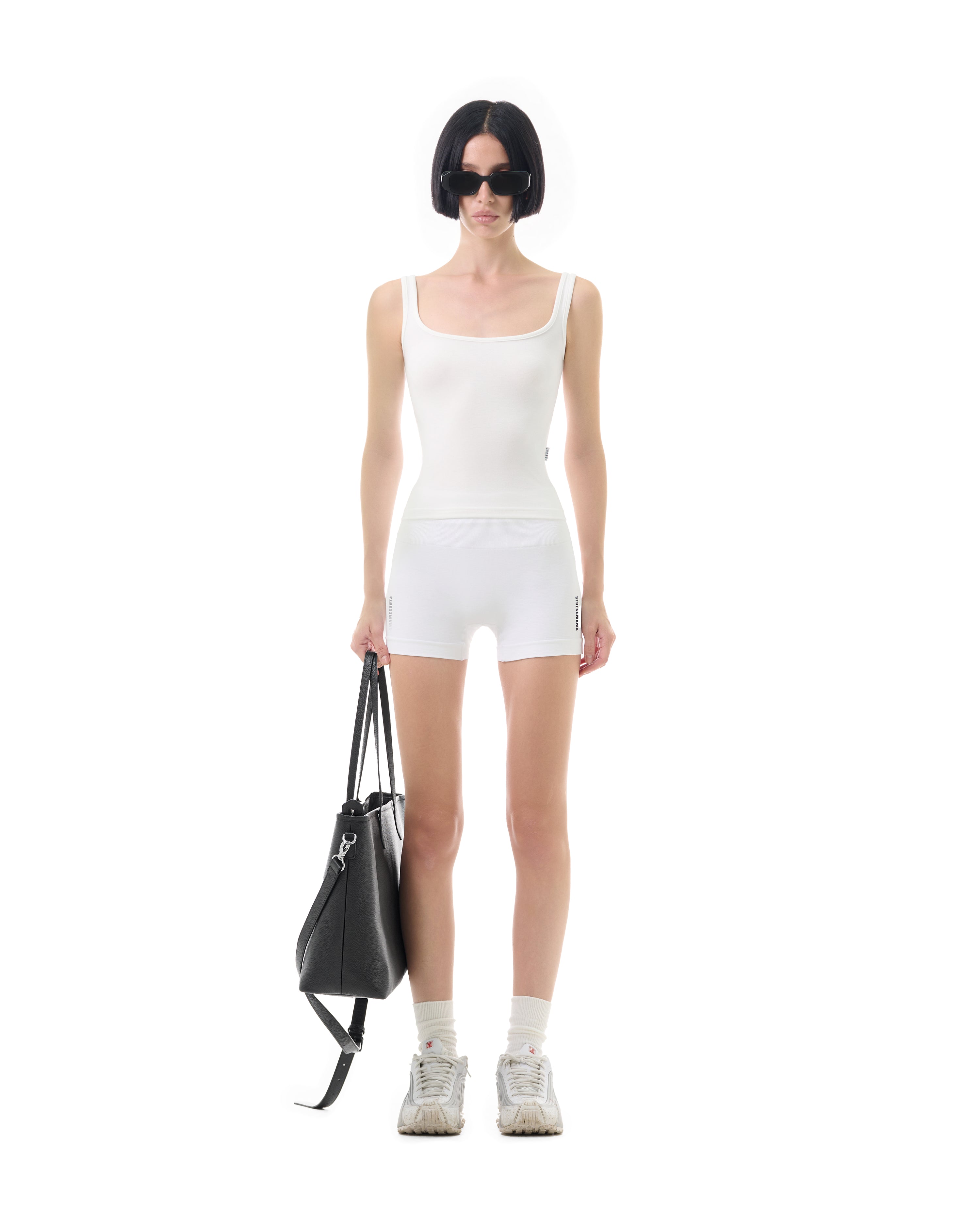 FW25 SSMA BIKER SHORTS - WHITE