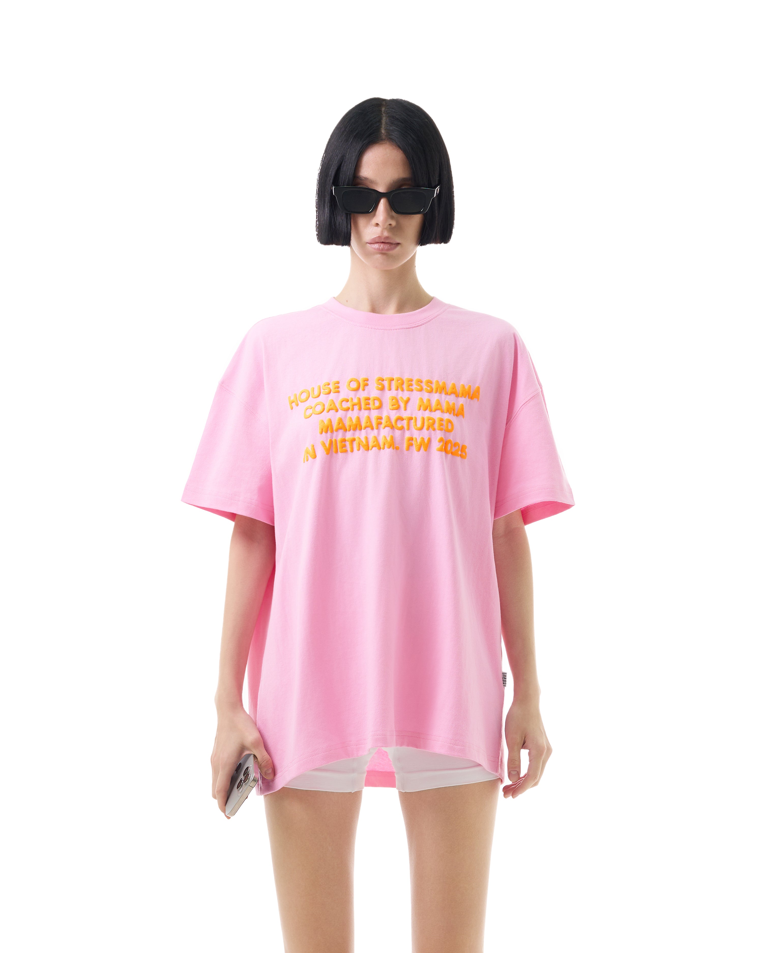 FW25 TEXT T-SHIRT - PINK