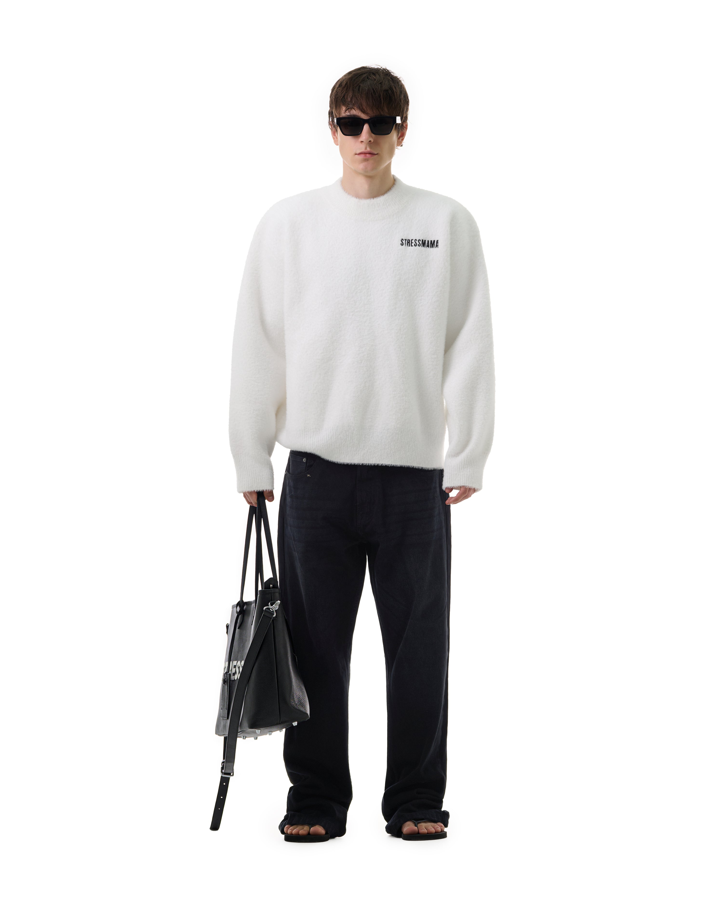 FW25 KNIT SWEATER - WHITE