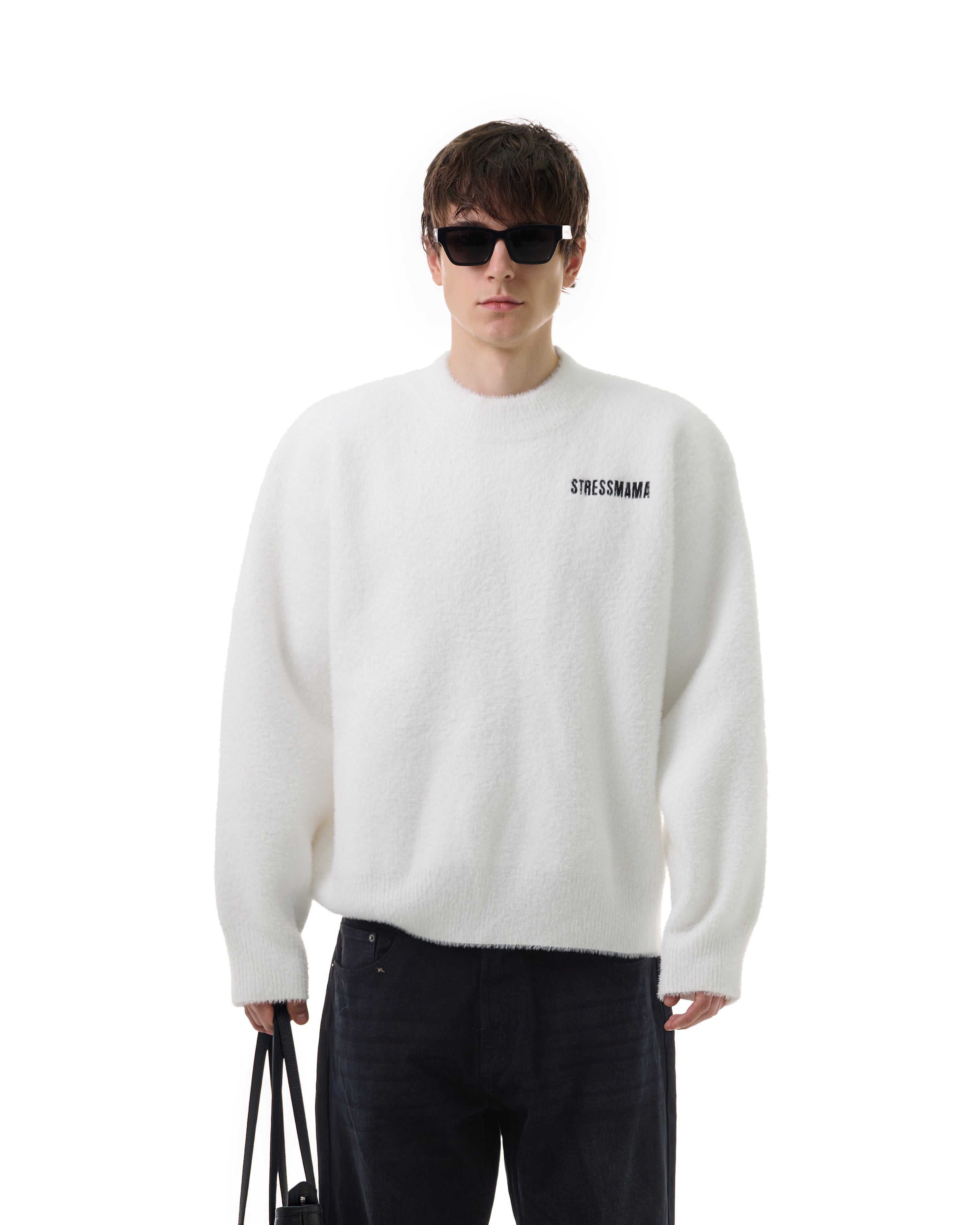 FW25 KNIT SWEATER - WHITE