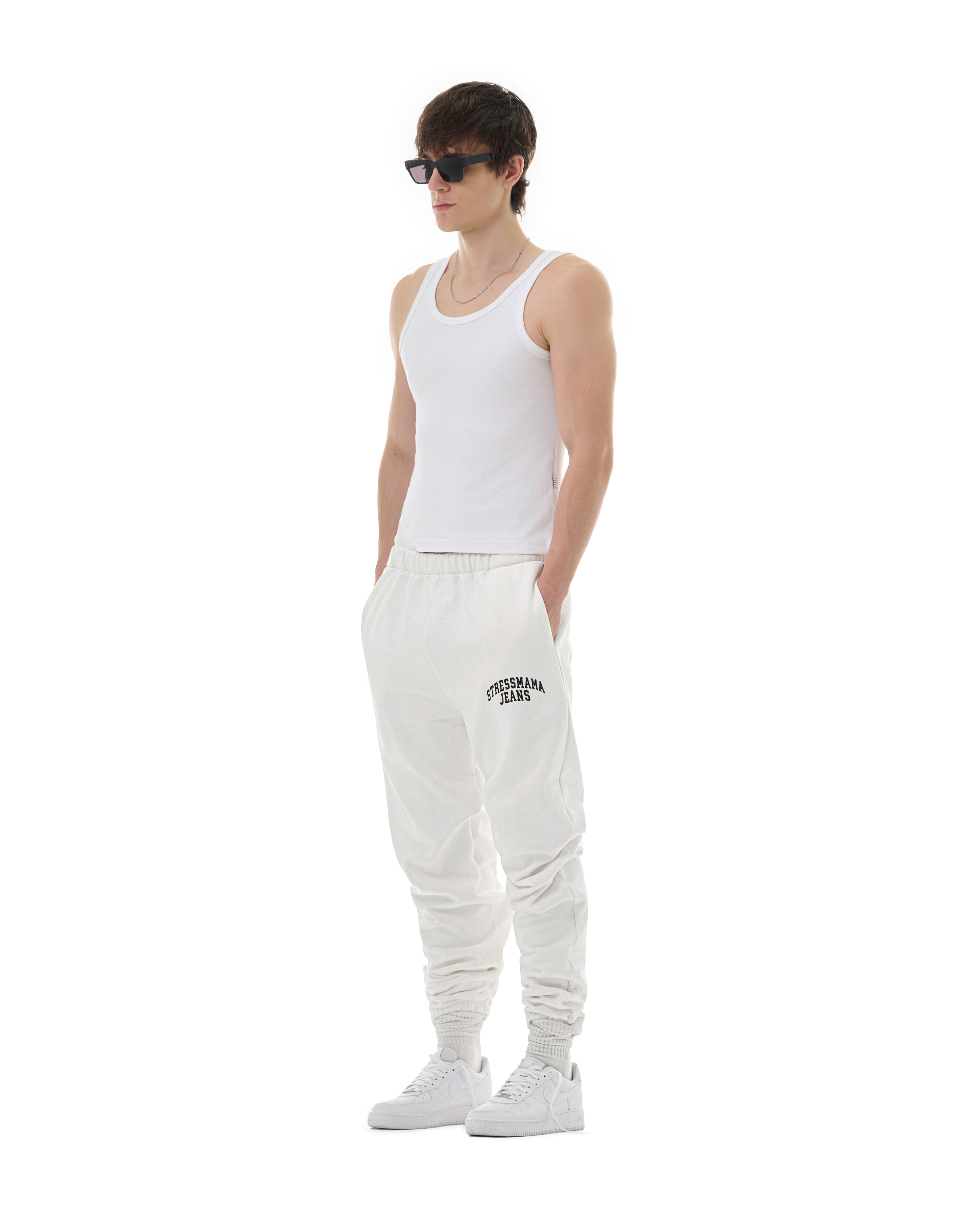 FW25 SSMA JEANS SWEAT PANTS - WHITE