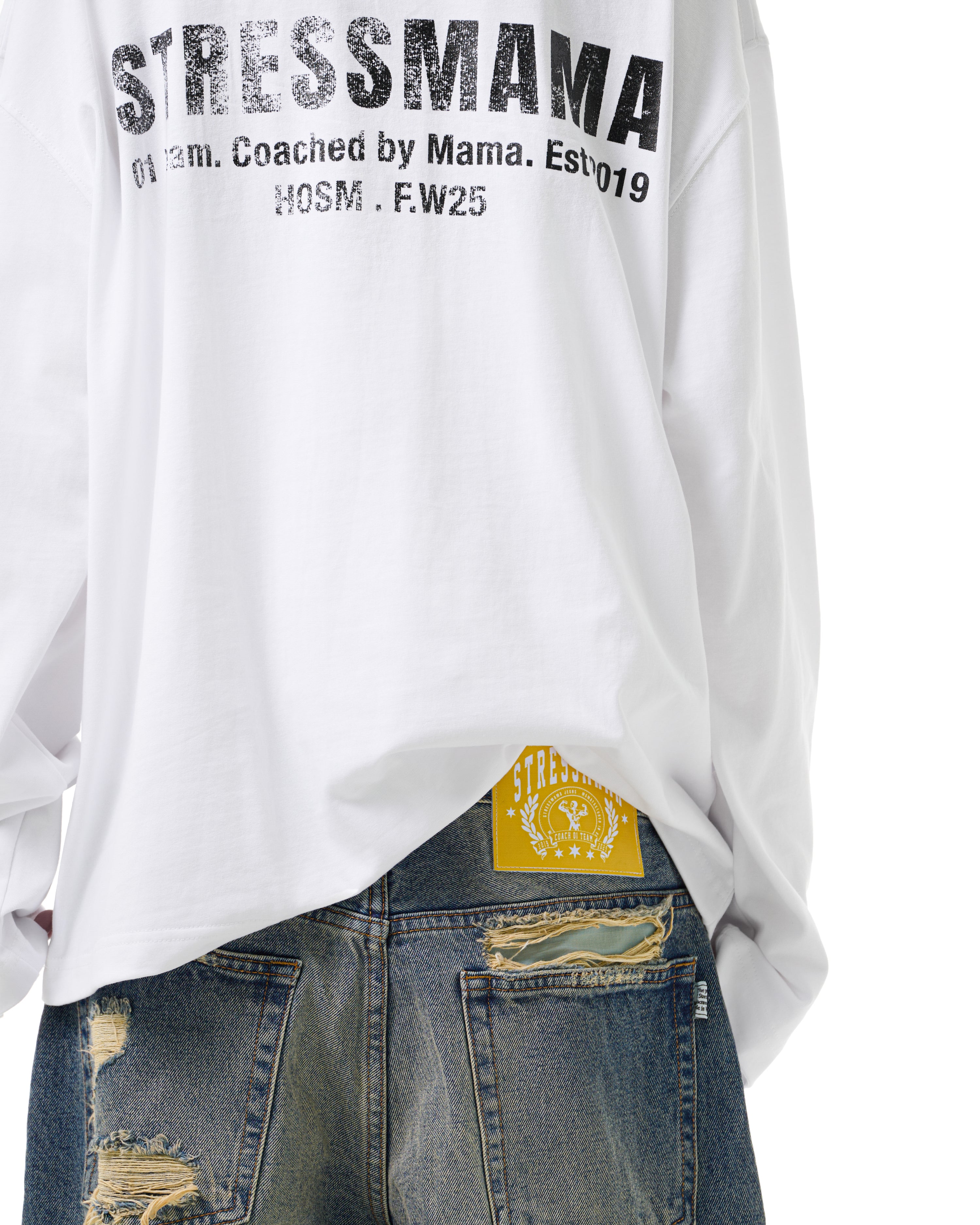 FW25 RIPPED BAGGY JEANS - BLUE