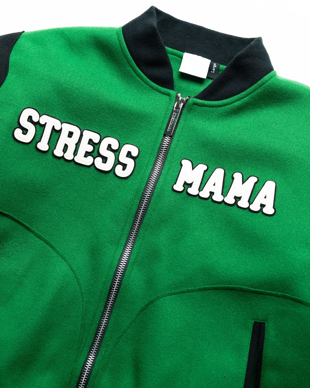 SS25 LUSH BOMBER JACKET - GREEN – STRESSMAMA