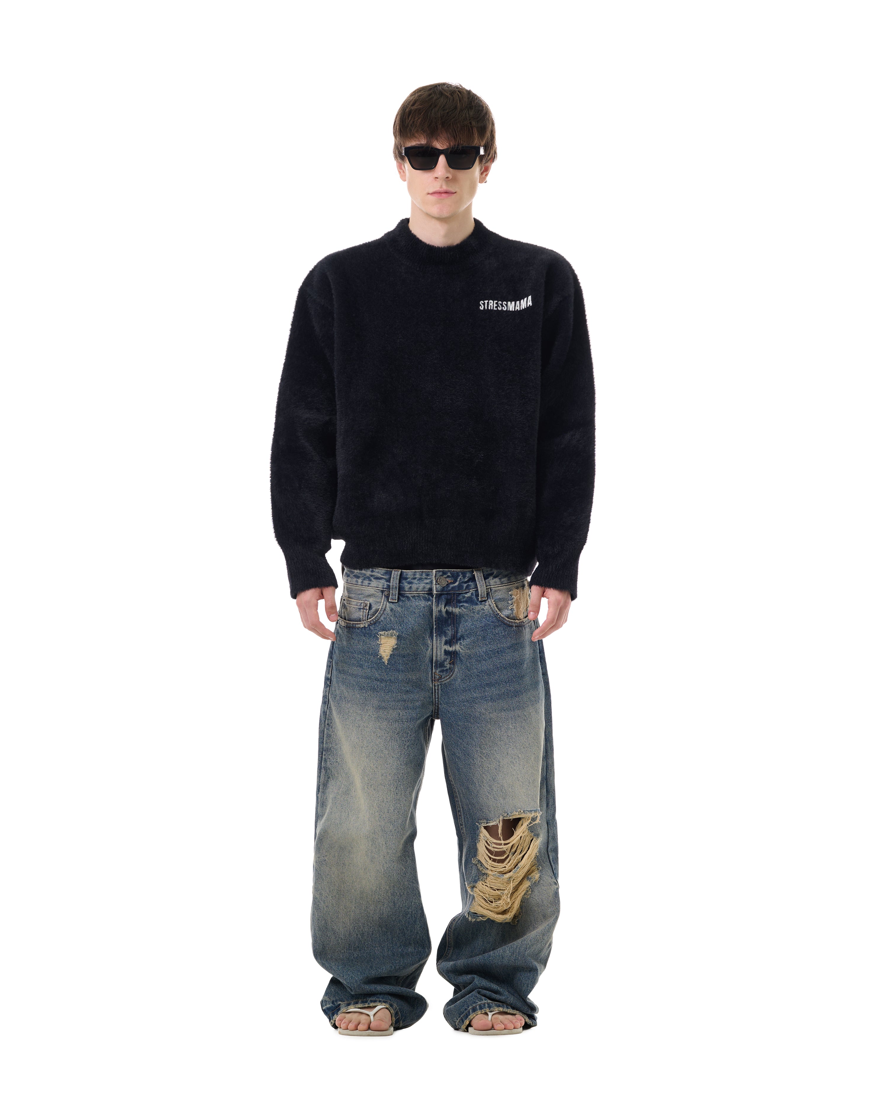 FW25 KNIT SWEATER - BLACK