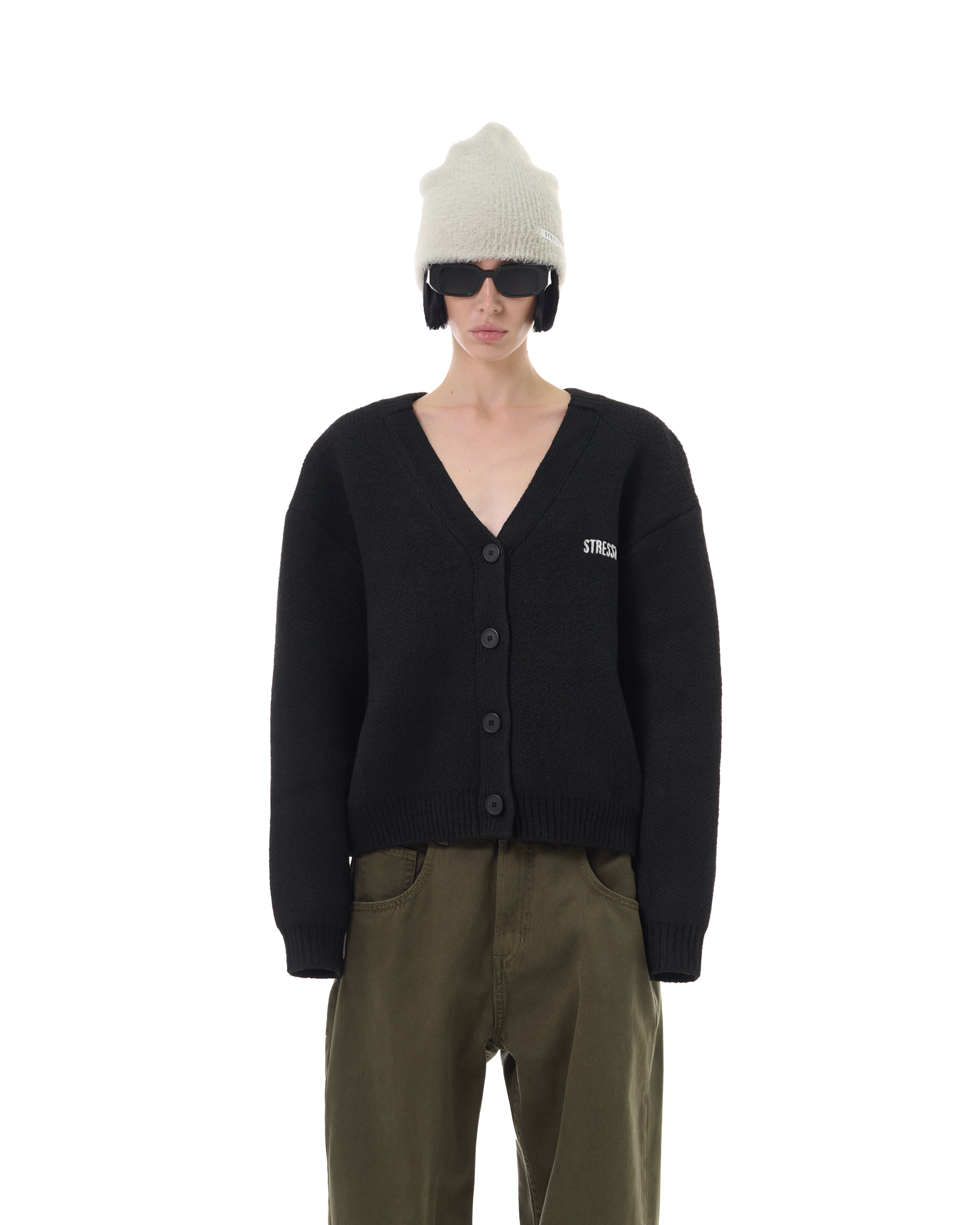 FW25 HOSM CARDIGAN - BLACK